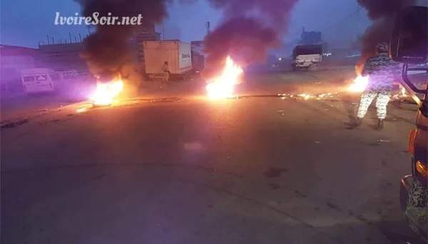 Anyama : Des pneus allumés nuitamment pour protester contre une éventuelle libération de Gbagbo