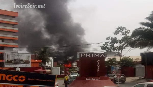 Incendie à Prima Center Marcory