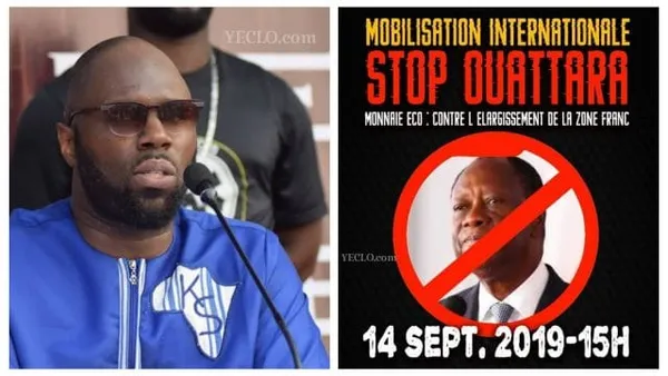 Monnaie Eco: Kemi Seba manifeste contre Ouattara le 14 septembre 2019