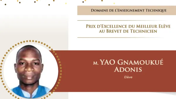 Côte d’Ivoire: Voici le Prix d’Excellence du Meilleur élève au Brevet de Technicien 2019
