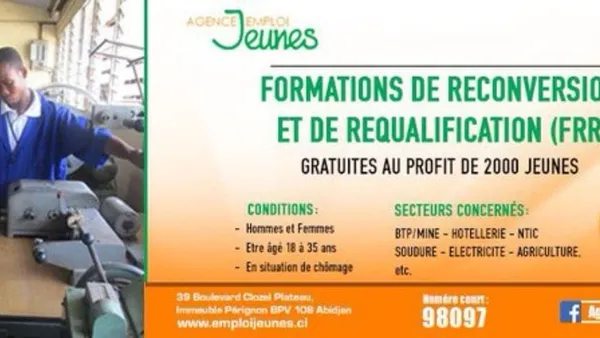 Côte d’Ivoire: recrutement de 2 000 jeunes dans le cadre de reconversion et requalification (FRR) 2019