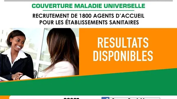 Résultats du recrutement des 1800 agents d’accueil CMU: voici la liste des admis