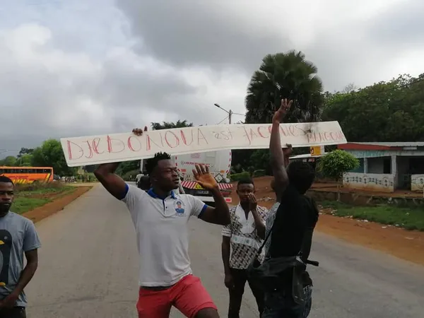 Côte d’Ivoire: les images des manifestations contre l’arrestation de Jacques Mangoua dans le Gbêkê