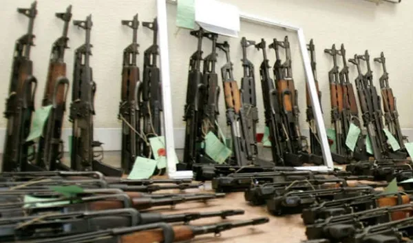Des armes de guerres saisies en    Éthiopie