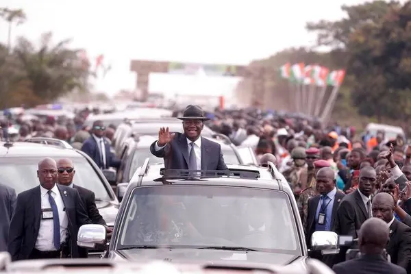 [Exclusif] Des images de l’arrivée du Président Alassane Ouattara à Katiola