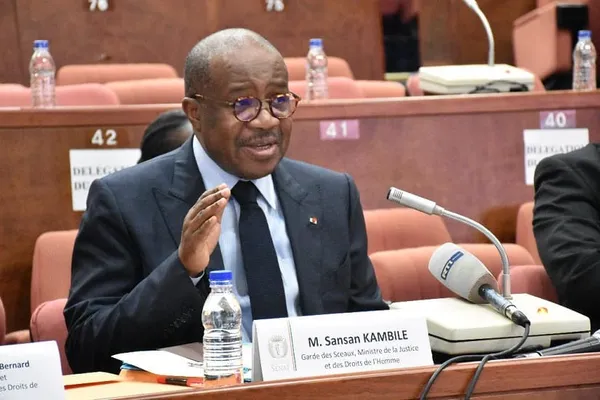 Jean Sansan Kambilé, le Garde des Sceaux, Ministre de la Justice et des Droits de l'Homme