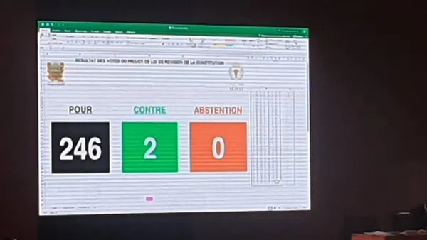 Côte d’Ivoire : le Parlement adopte la Constitution modifiée