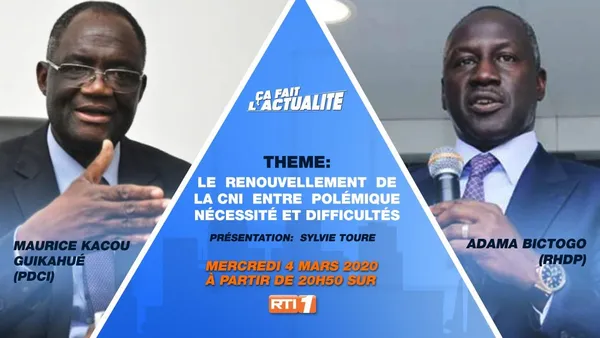 Débat télévisé : face à face entre Guikahué du PDCI et Bictogo du RHDP le 4 mars sur la RTI