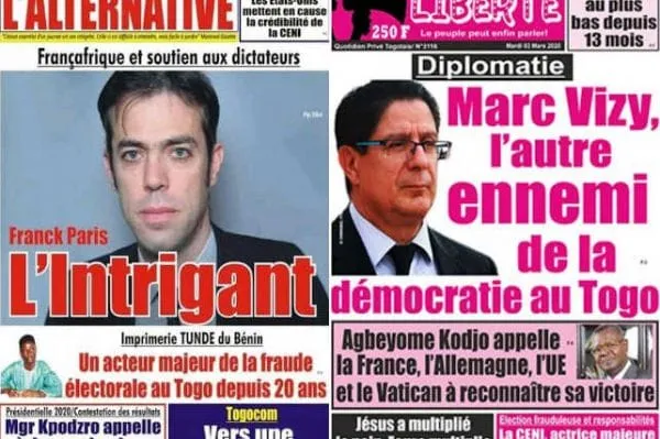 L’ambassade de France au Togo fait fermer deux journaux à Lomé