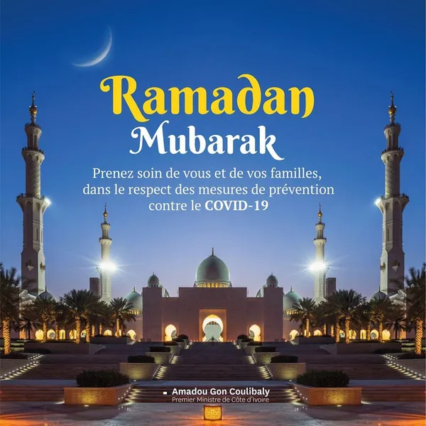 Ramadan 2020 : les vœux d’Amadou Gon aux musulmans