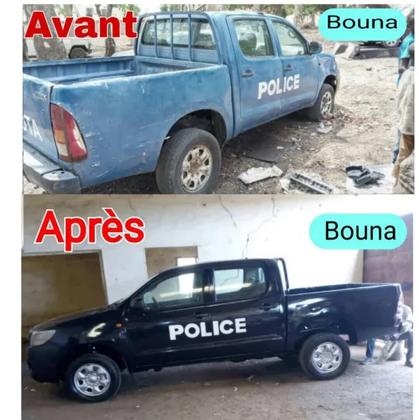 Une association de jeunesse remet en état un véhicule de la police de Bouna – Actualité ivoirienne 26/06/2020