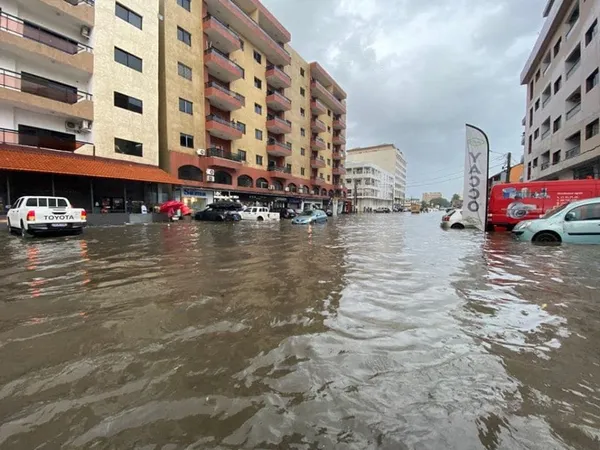 Inondation à Abidjan, Côte d'Ivoire en juin 2020