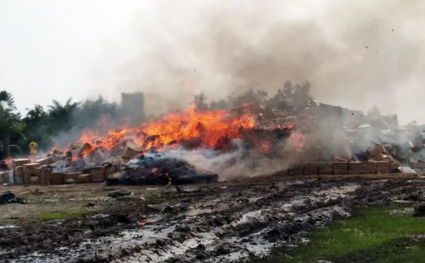 Port-Bouet : incinération de 173 tonnes de drogues et de produits prohibés