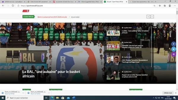 La plateforme panafricaine Sports news Africa lancée pour la promotion de tous les sportifs du continent et de la diaspora – Actualité ivoirienne 03/07/2020