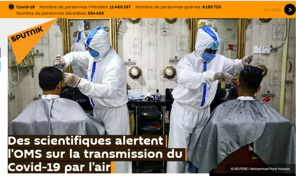 Des scientifiques alertent l’OMS sur la transmission du Covid-19 par l’air – Actualité ivoirienne 07/07/2020