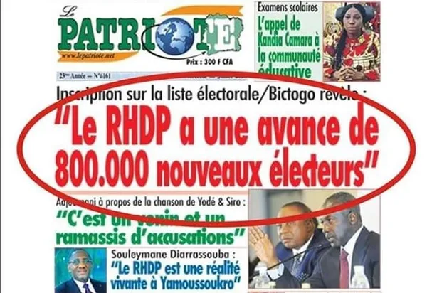 « Quand le RDR brandit des chiffres pour annoncer « sa victoire » avant même la présidentielle d’octobre 2020″