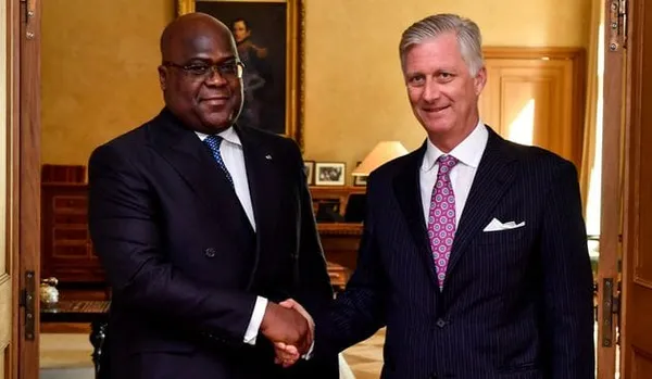 Le Roi Philippe de la Belgique et Félix Tshisekedi, Président du Congo