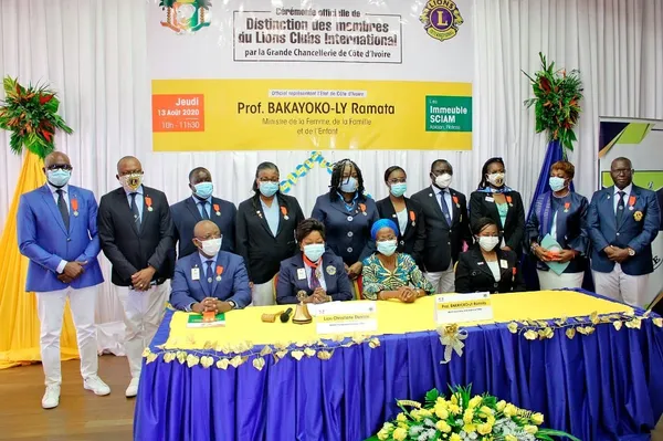 Des membres du Lions Club international décorés par la ministre Bakayoko-Ly Ramata