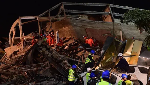 Chine : l’effondrement d’un restaurant fait deux morts