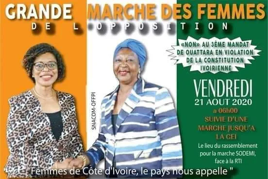 Marche des femmes de l’opposition le 21 août 2020 : Sita Coulibaly, cadre du PDCI sur le pied de guerre
