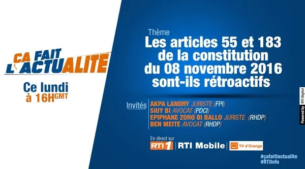 Constitution 2016 de Côte d’Ivoire : des juristes expliquent la rétroactivité
