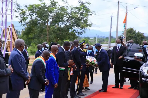 Visite d’Etat : Alassane Ouattara est arrivé à Bouaflé