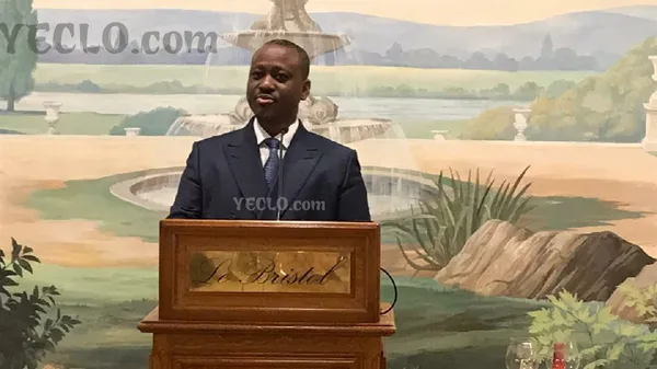 Guillaume Soro, en conference de presse à Paris, le 17 septembre 2020