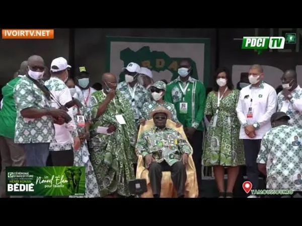 Vidéo Cérémonie d’investiture d’Henri Konan Bédié à la place Jean-Paul 2 de Yamoussoukro