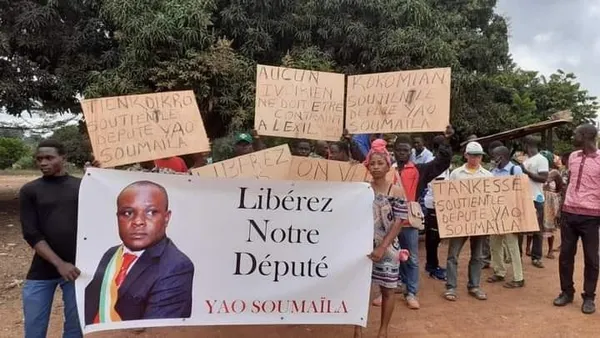 Marche à Tankessé pour la libération de Soumaïla Yao, député pro-Soro
