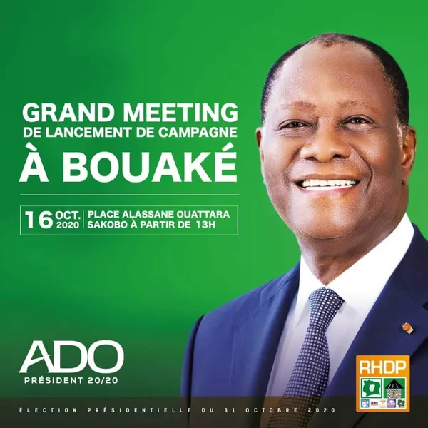 Meeting de lancement de campagne à Bouaké: Ouattara donne le top départ ce vendredi