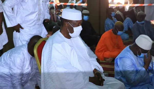 Ouattara a pris part à la prière à la grande mosquée de Korhogo ce vendredi