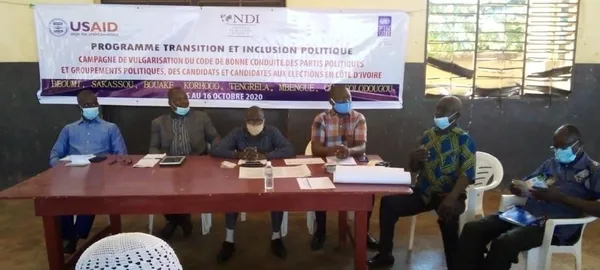 Election présidentielle d’octobre : des partis politiques à Tengrela adoptent un code de bonne conduite