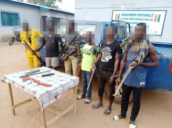 Bangolo : six braqueurs interpellés et des armes saisis par la gendarmerie