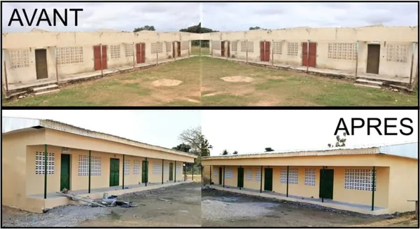Groupe scolaire de Mankono : un bâtiment de trois classes rénové