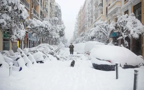 La tempête Filomena en Espagne: fait cinq morts pour le moment