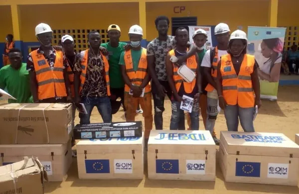 Projet chantier-école à Yopougon : remise d’attestations de compétences aux migrants