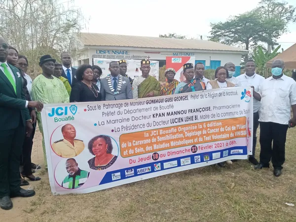JCI de Bouaflé : une caravane de dépistage des cancers du col de l’utérus sensibilisé