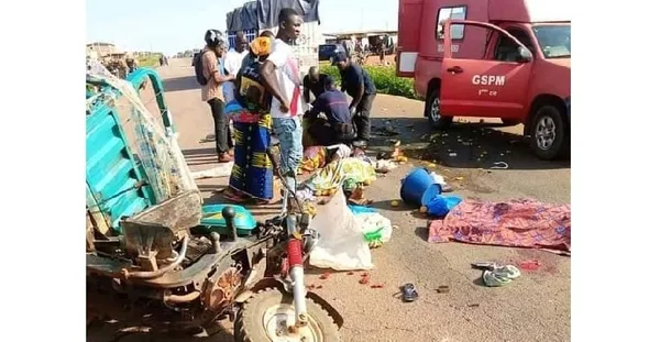 Drame à Korhogo : 4 femmes tuées dans un accident entre un tricycle et un camion