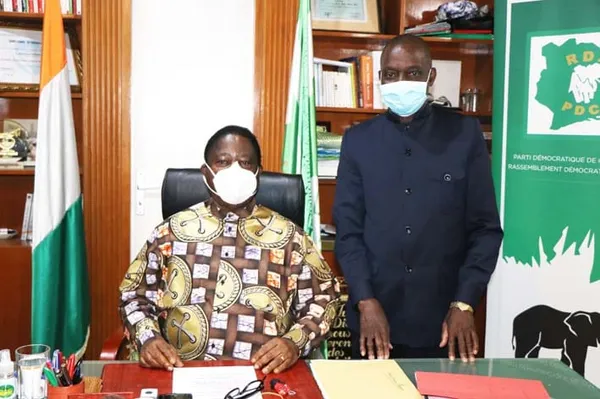 Mangoua Jacques chez Bédié, après son séjour à la MACA