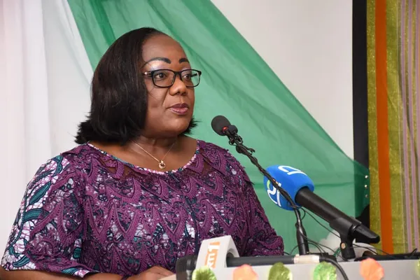 Anne Désirée Ouloto, ministre d'Etat, ministre de la Fonction Publique et de la Modernisation de l'Administration