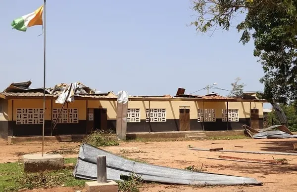 Odienné : l’école primaire de Tiémé décoiffée par des vents violents
