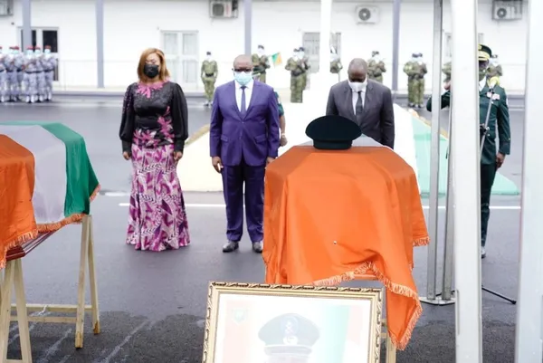 Cérémonie d’hommage aux militaires tués à Téhini et à Tougbo : des images
