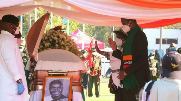 Inhumation de Kenneth Kaunda, premier président de la Zambie ce 7 juillet 2021