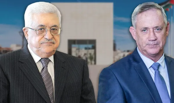 Rencontre à Ramallah entre Benny Gantz, ministre israélien et Mahmoud Abbas, président palestinien