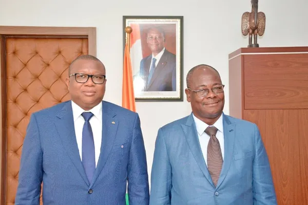 Venance Konan chez Amadou Coulibaly, après sa nomination au poste de PCA de la IDT