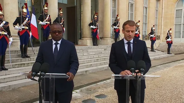 Umaro Sissoco chez Macron ce 15 octobre à l’Elysée : voici la déclaration conjointe
