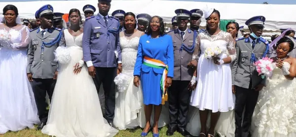 Ecole de gendarmerie d’Abidjan : mariage collectif de 179 couples de gendarmes