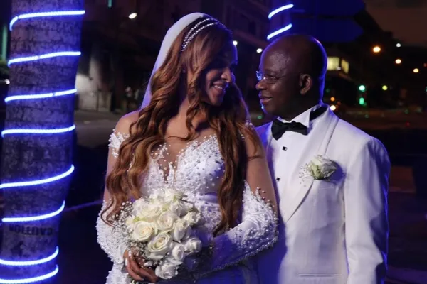 Moussa Dosso et sa femme lors de leur mariage