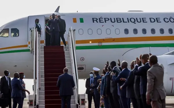 Ouattara a quitté Abidjan pour le Gabon, ce 17 janvier 2022