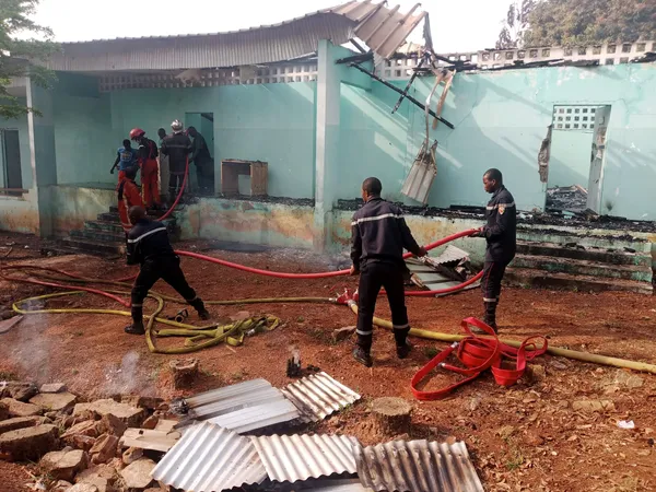 Incendie au lycée moderne d’Abengourou ce 22 janvier 2022 : le maire sur les lieux